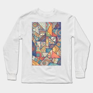 Indian Oriental Pattern Long Sleeve T-Shirt